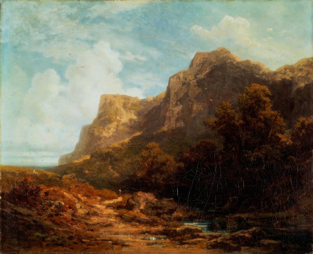 Bayerskt bergslandskap av Carl Spitzweg