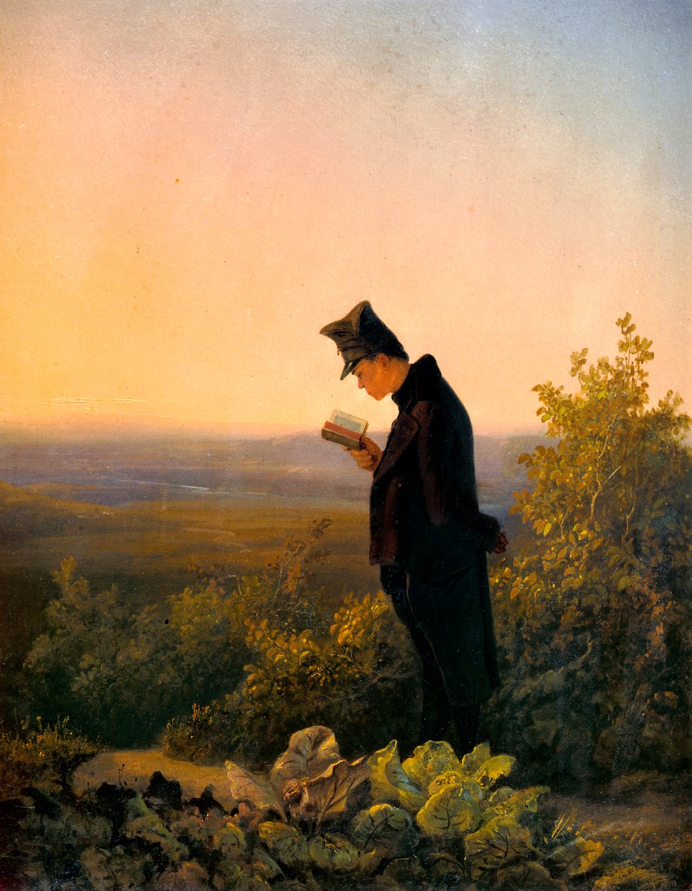 Kvällen Brevier av Carl Spitzweg