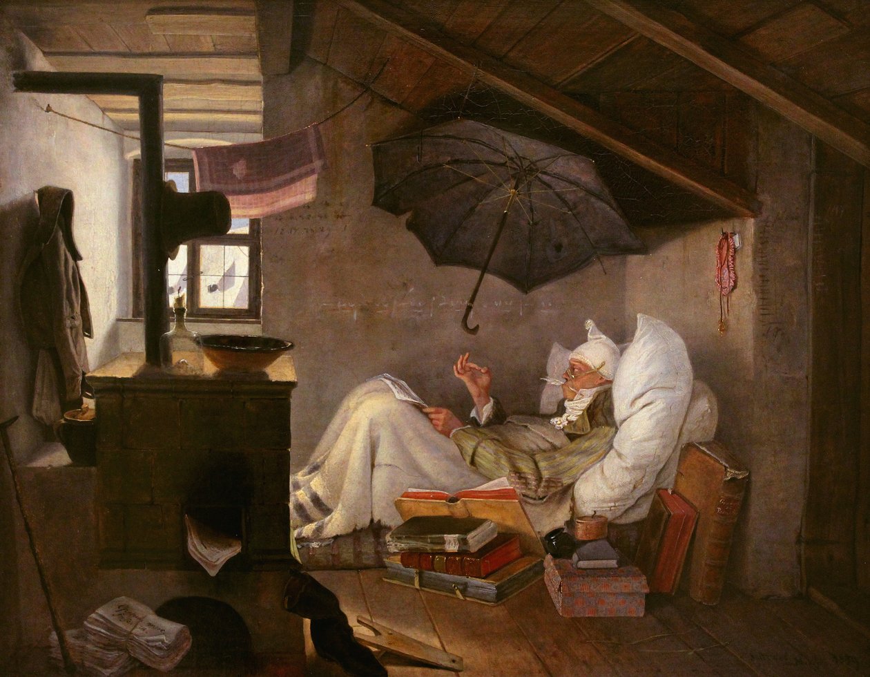 Der arme Poet  av Carl Spitzweg