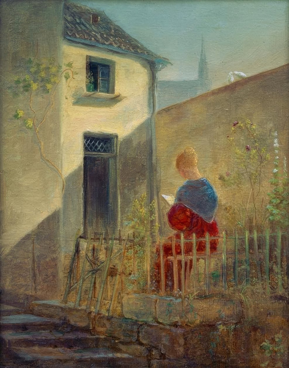 I hemträdgården av Carl Spitzweg