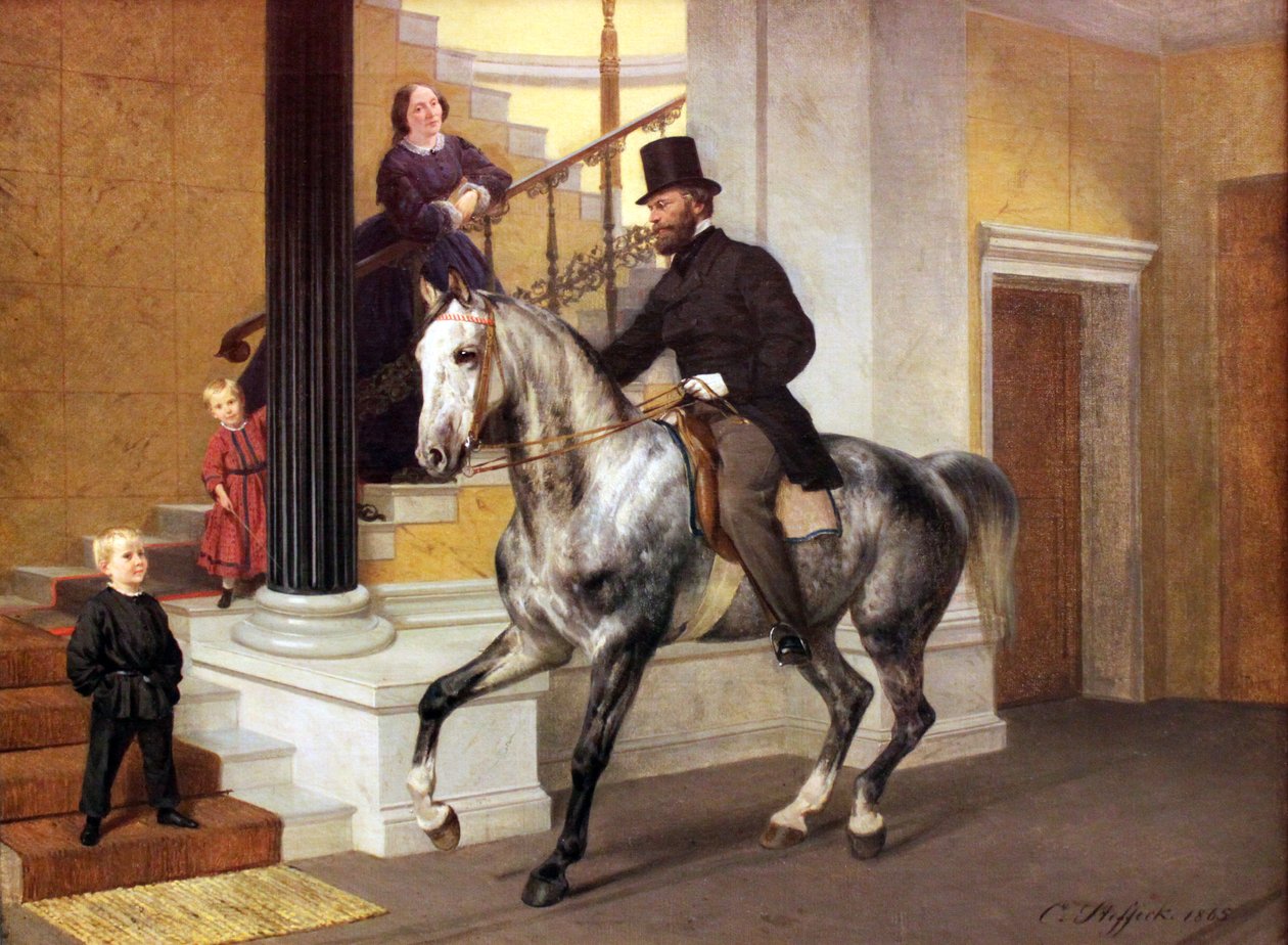 Porträtt av advokaten Ernst Lau av Carl Constantin Steffeck