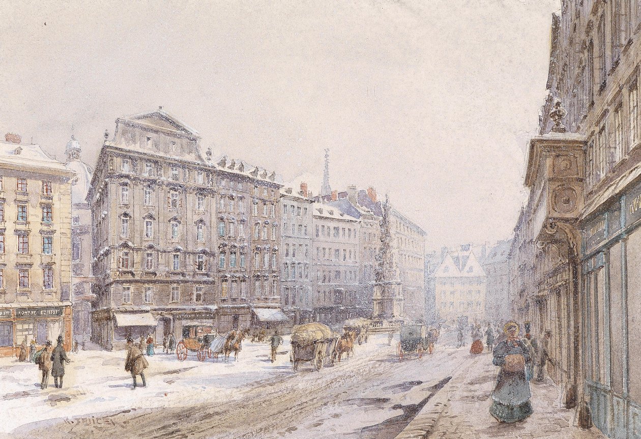  Der Graben in Wien av Carl Wenzel Zajicek