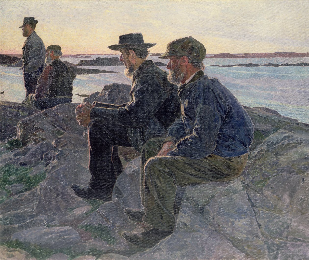 På klipporna vid Fiskebackskil, 1905-6 av Carl Wilhelm Wilhelmson