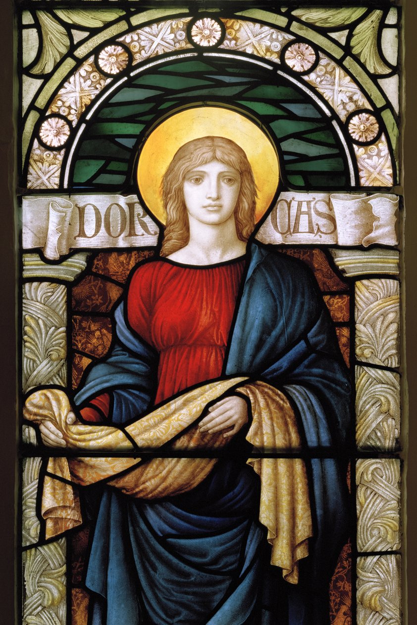 Dorcas, 1887 (målat glas) av Carl Almquist