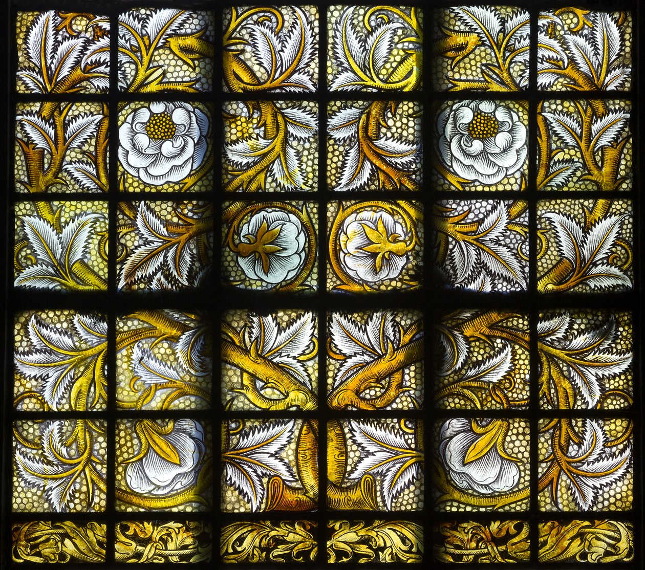 Foliate Quarries, 1884 (målat glas) av Carl Almquist