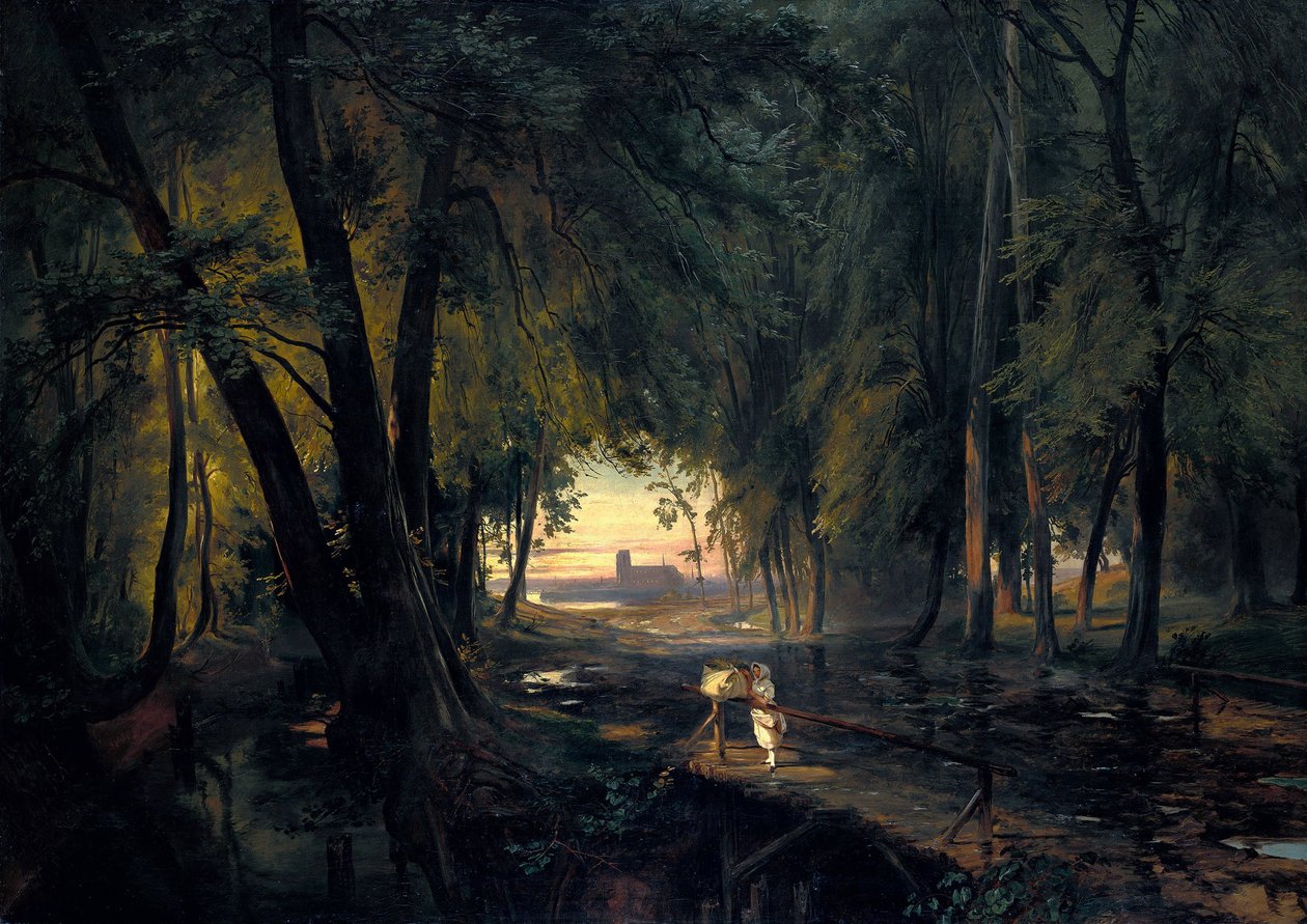 Skogsstig nära Spandau, 1835 av Carl Blechen