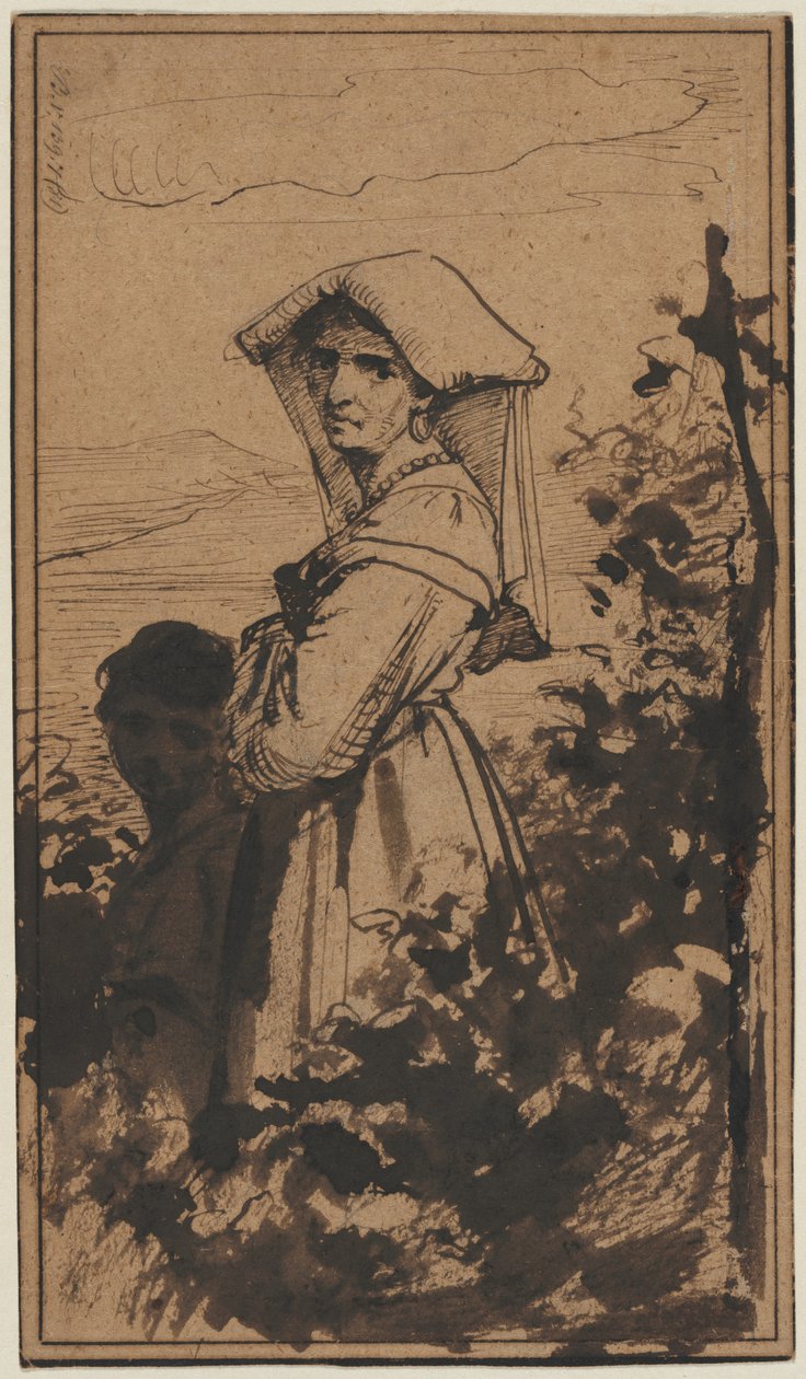 Stående kvinna och barn av Carl Bloch (Danish