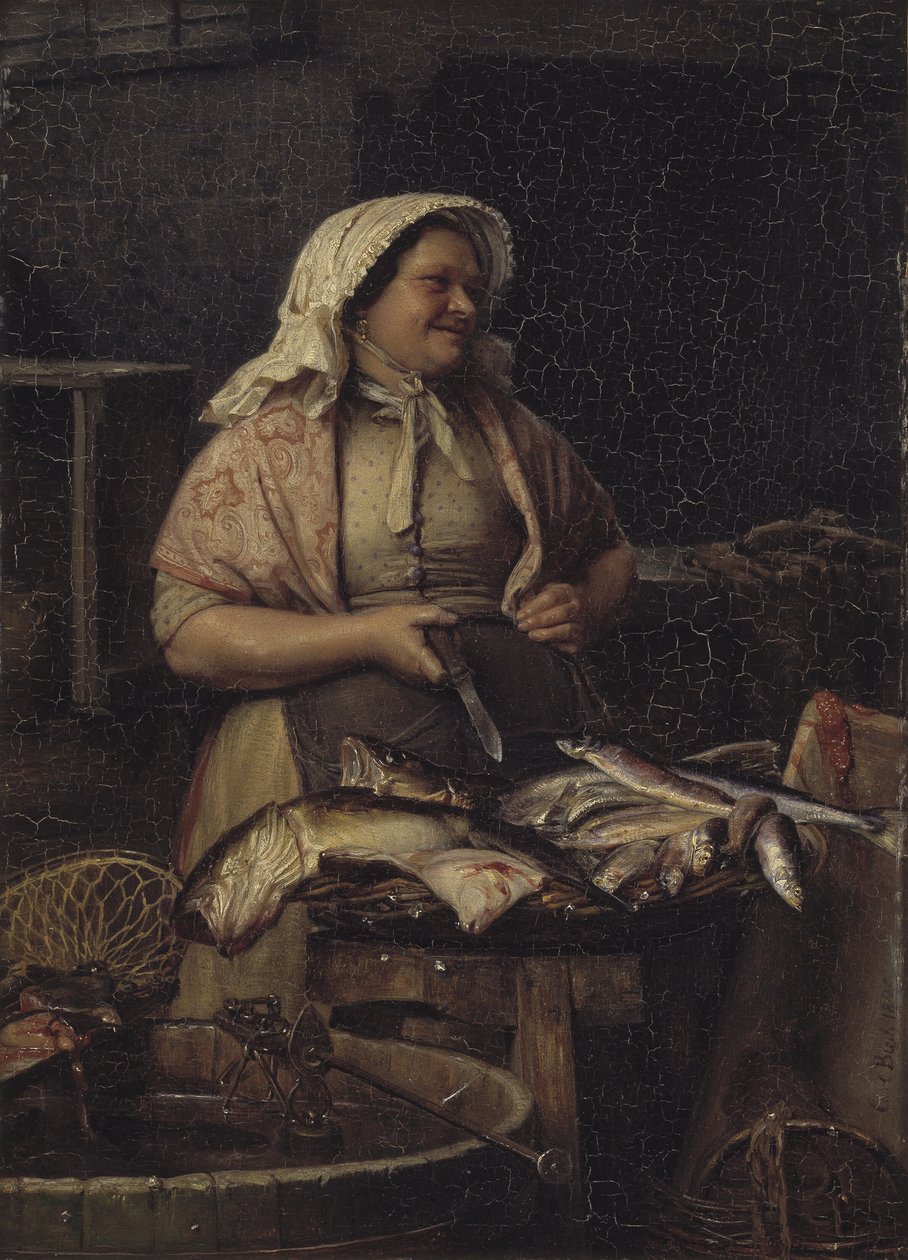 En fiskfru av Carl Bloch