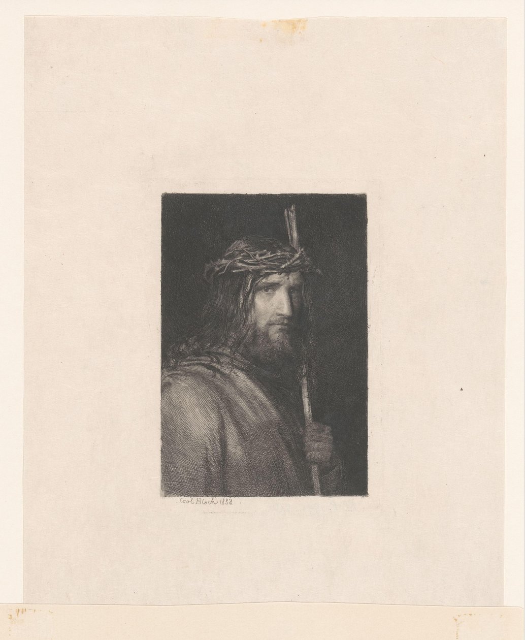 Kristus med törnekrona (Sorgernas man) av Carl Bloch
