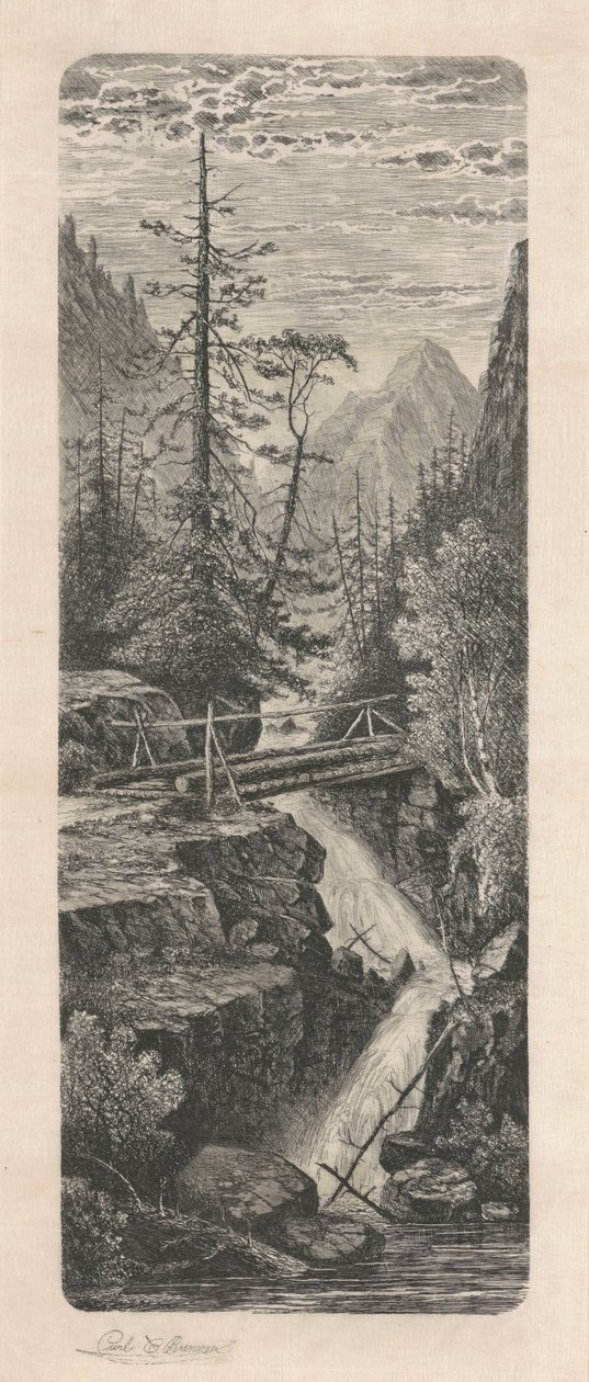 Vattenfall, Klippiga bergen av Carl C. Brenner