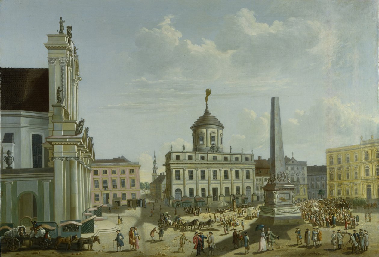 Utsikt över rådhuset, 1772 av Carl Christian Baron