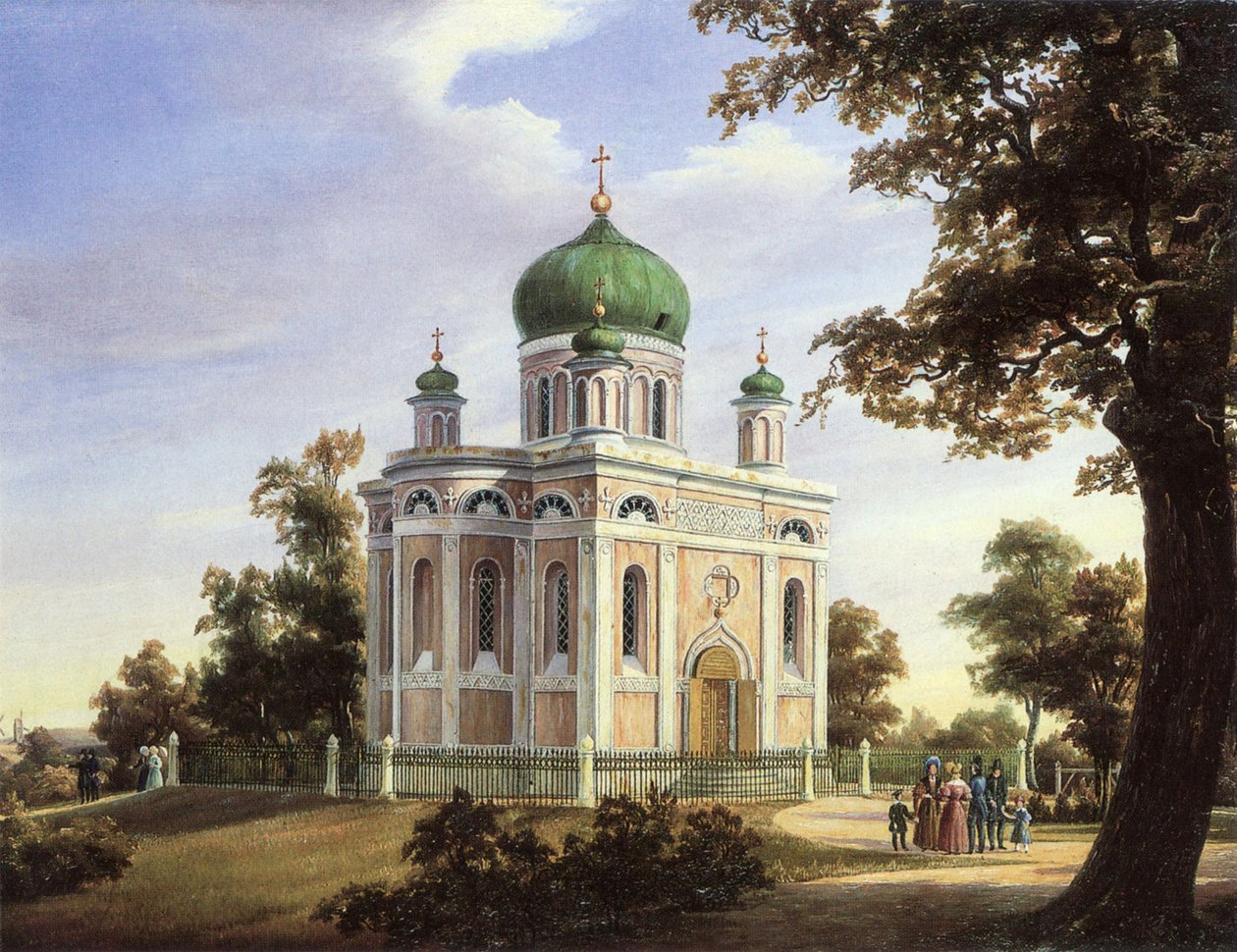 Alexander Nevsky-kyrkan i Potsdam, 1838 av Carl Daniel Freydanck