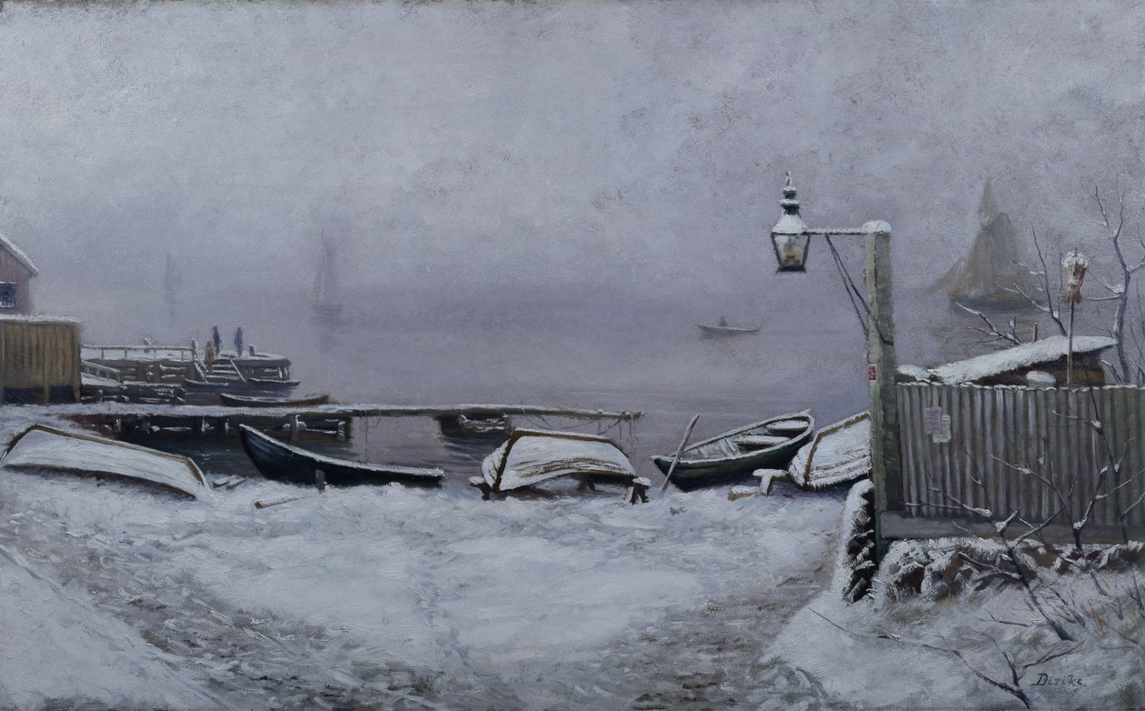 Decemberdag nära Drøbak av Carl Edvard Diriks