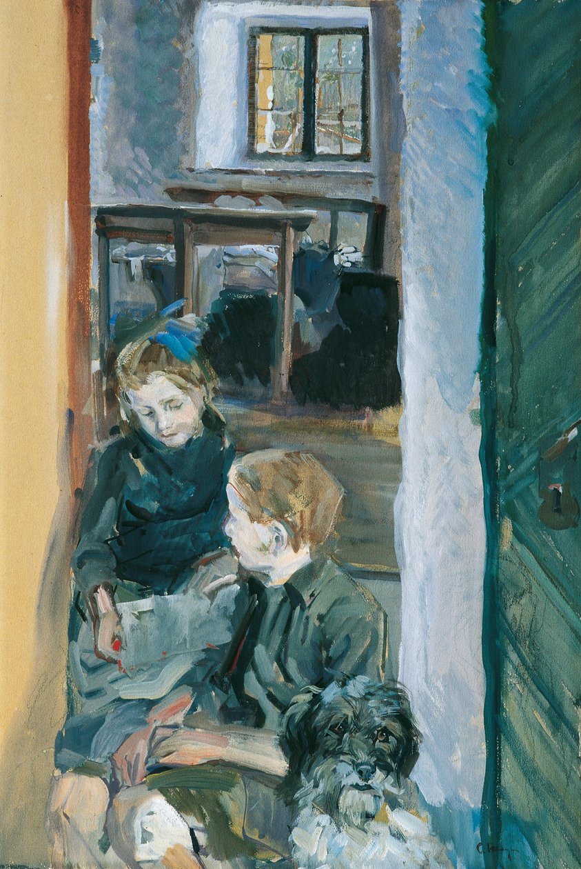 Studie av barn av Carl Fahringer