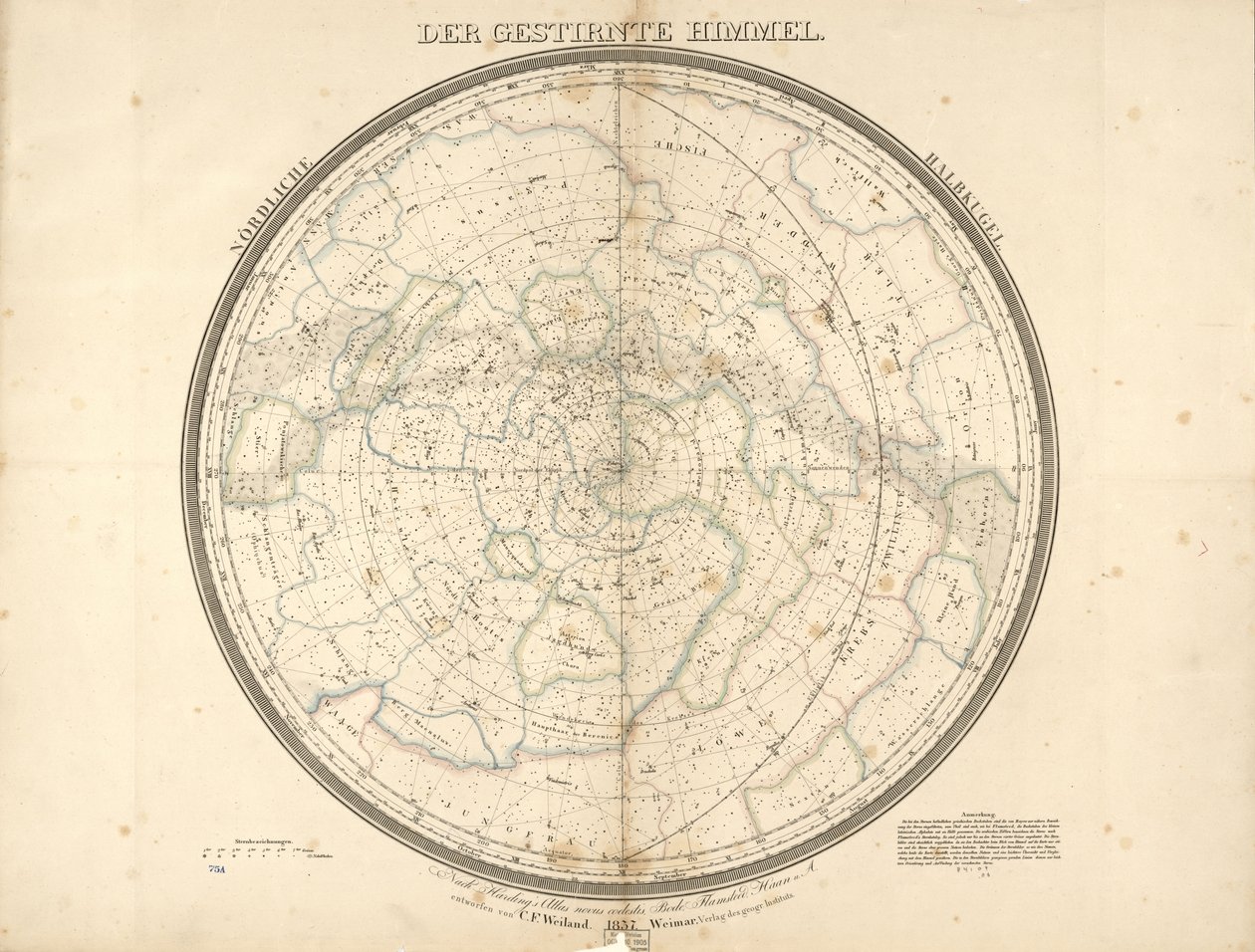 Stjärnhimlen - norra halvklotet av Carl Ferdinand Weiland