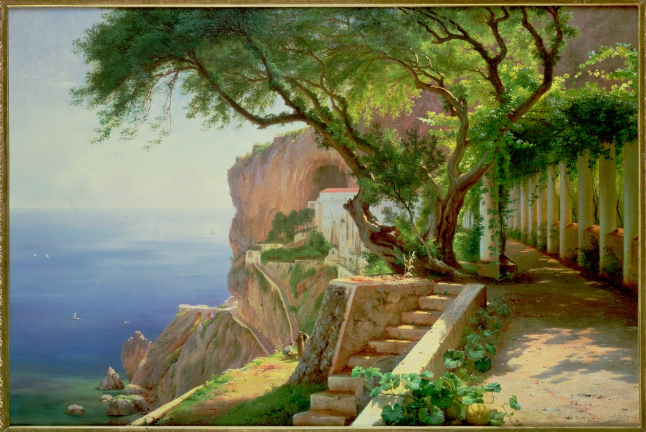 Amalfi (olja på duk) av Carl Frederick Aagaard