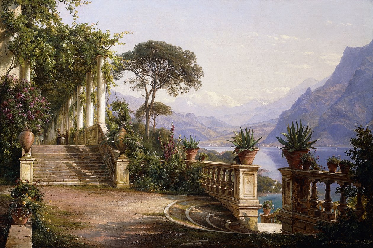 Loggia Fra Como, 1880 av Carl Frederick Aagaard