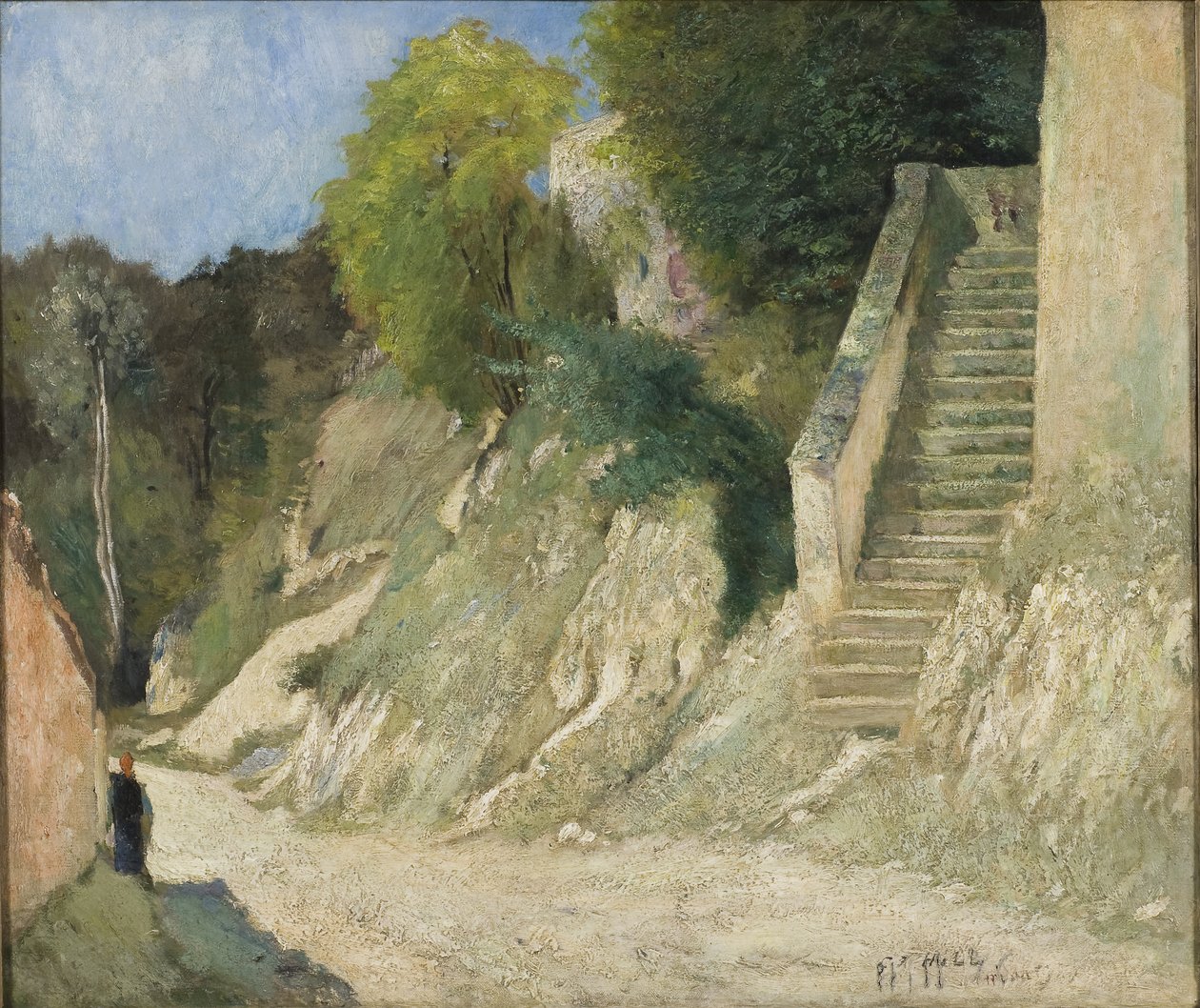 En brant stigning i Montigny-sur-Loing, 1876 av Carl Fredrik Hill