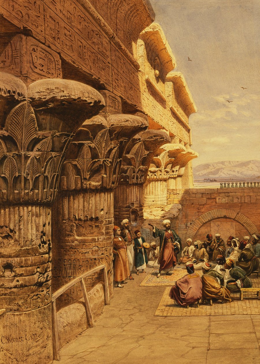 Musiker vid Philae, 1877 av Carl Friedrich Heinrich Werner