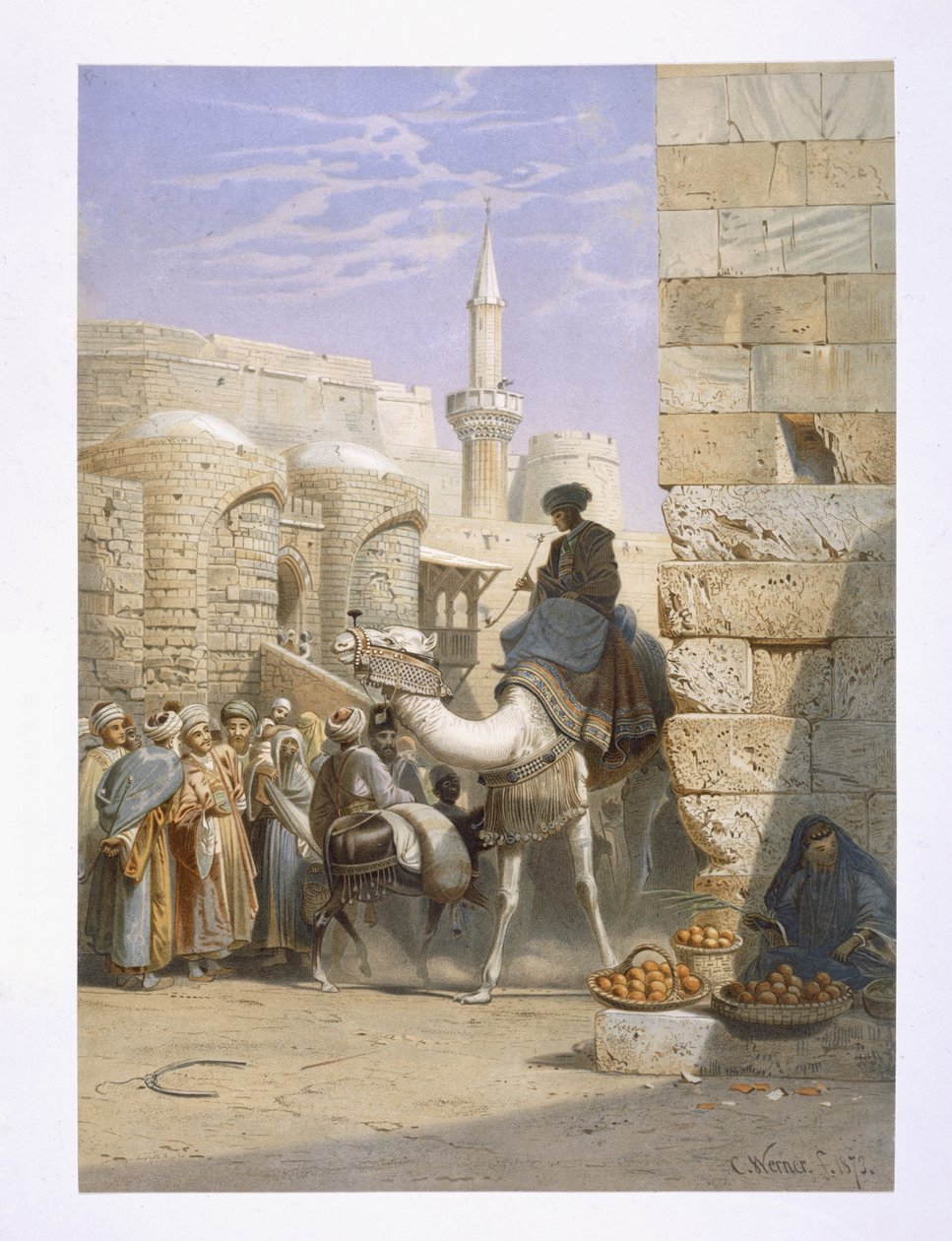 Gatan Lebon i Kairo av Carl Friedrich Heinrich Werner