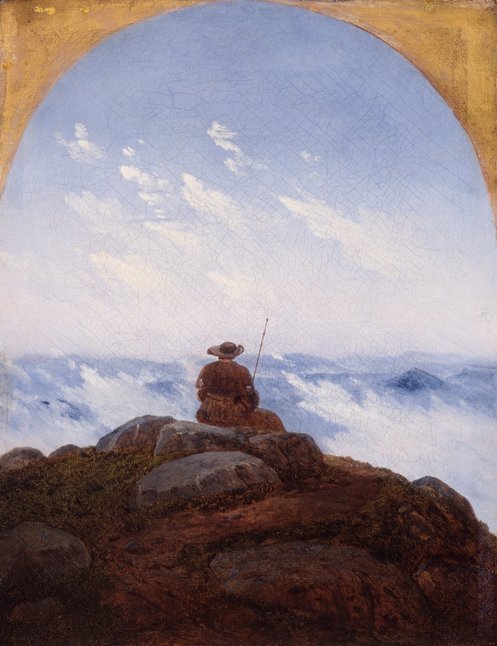 Vandrare på bergstoppen, 1818. av Carl Gustav Carus