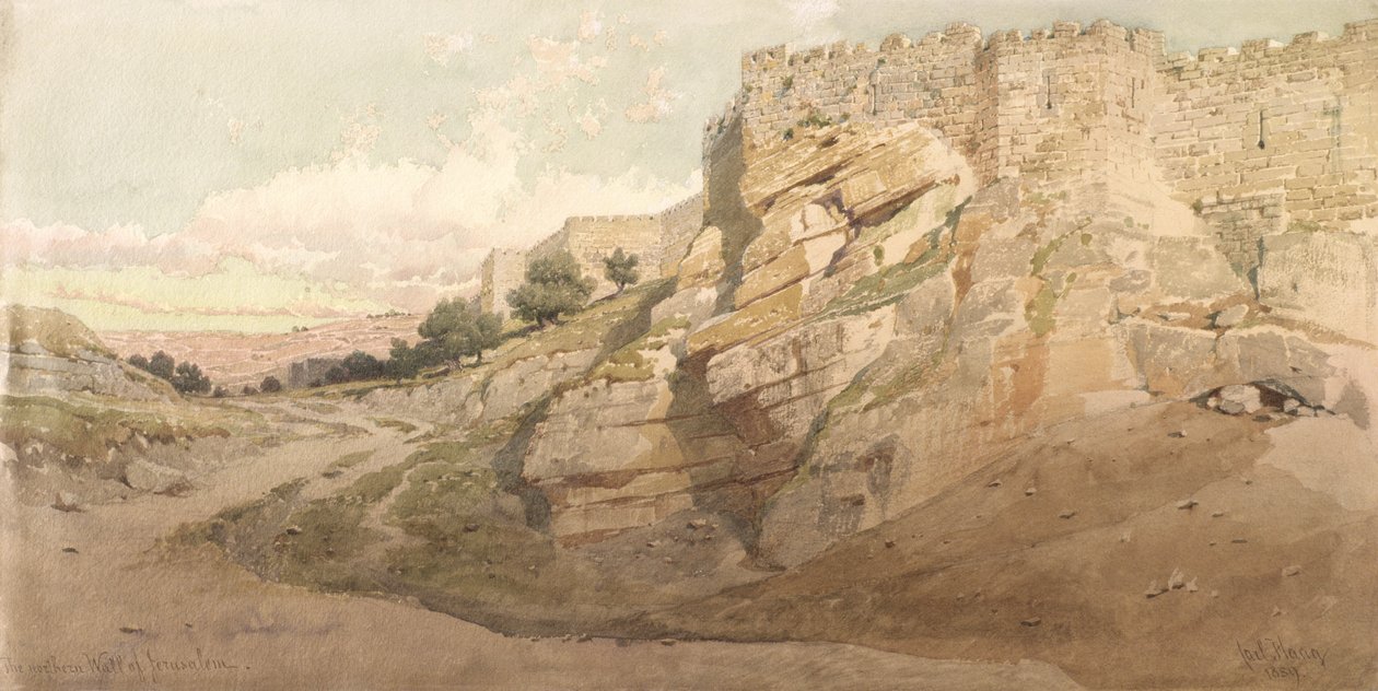 Jerusalems norra mur, 1859 av Carl Haag