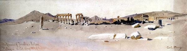 Resterna av Zenobias palats, Palmyra av Carl Haag