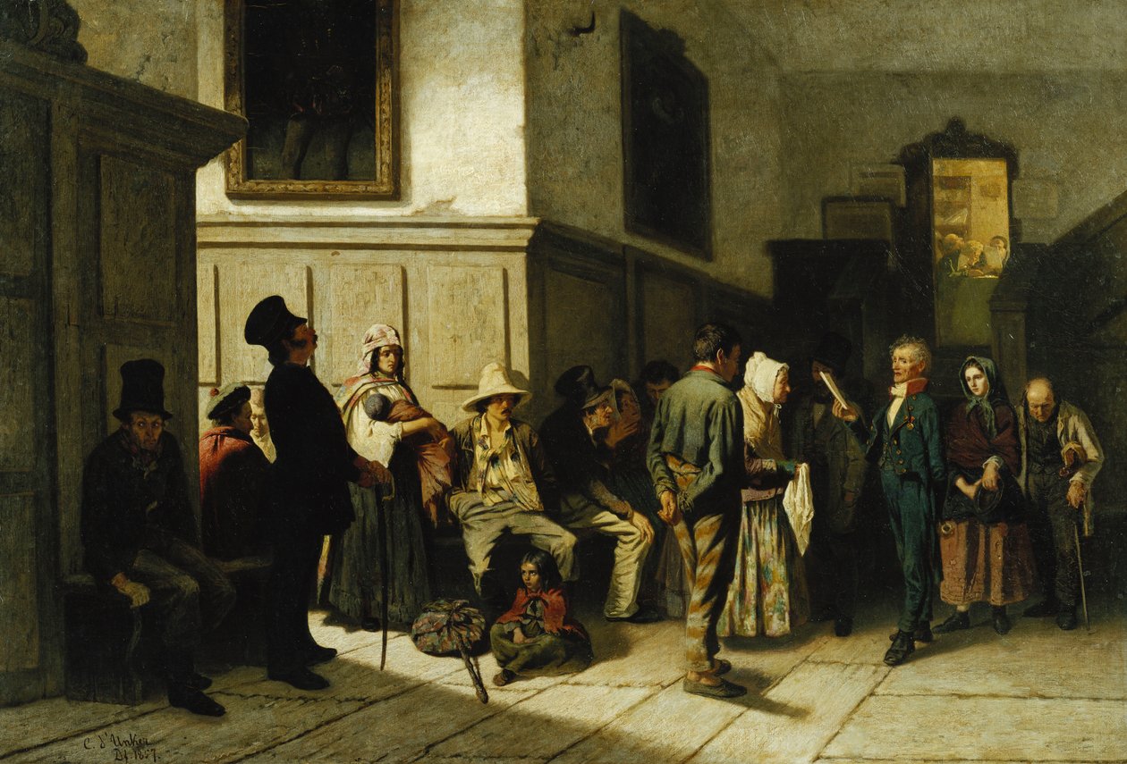 På polisstationen, 1857 av Carl Hendrik d Unker
