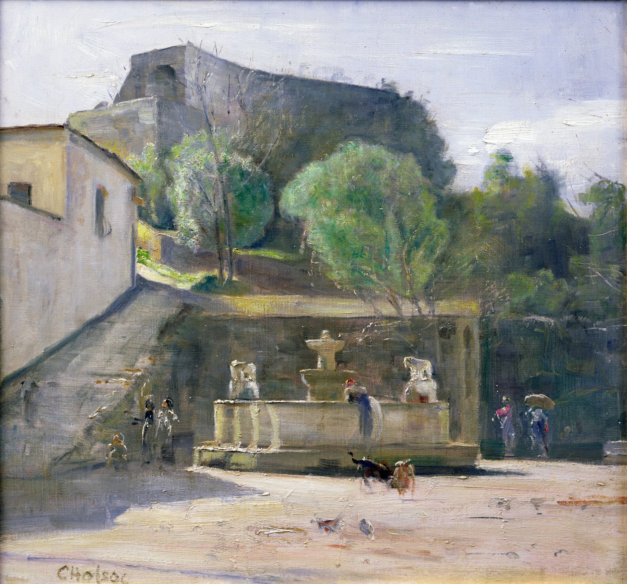 Vid fontänen, Italien av Carl Holsoe