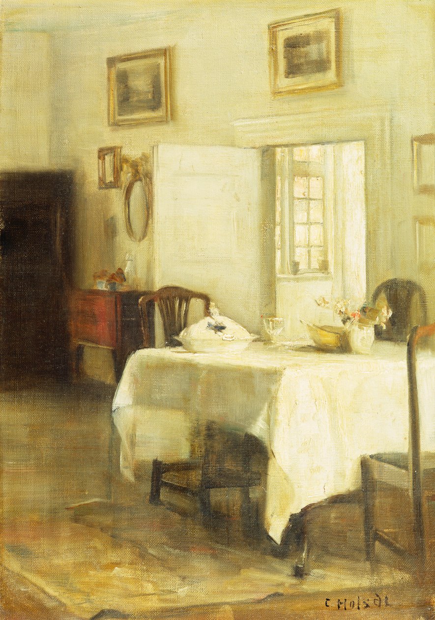 Matsalen (olja på duk) av Carl Holsoe