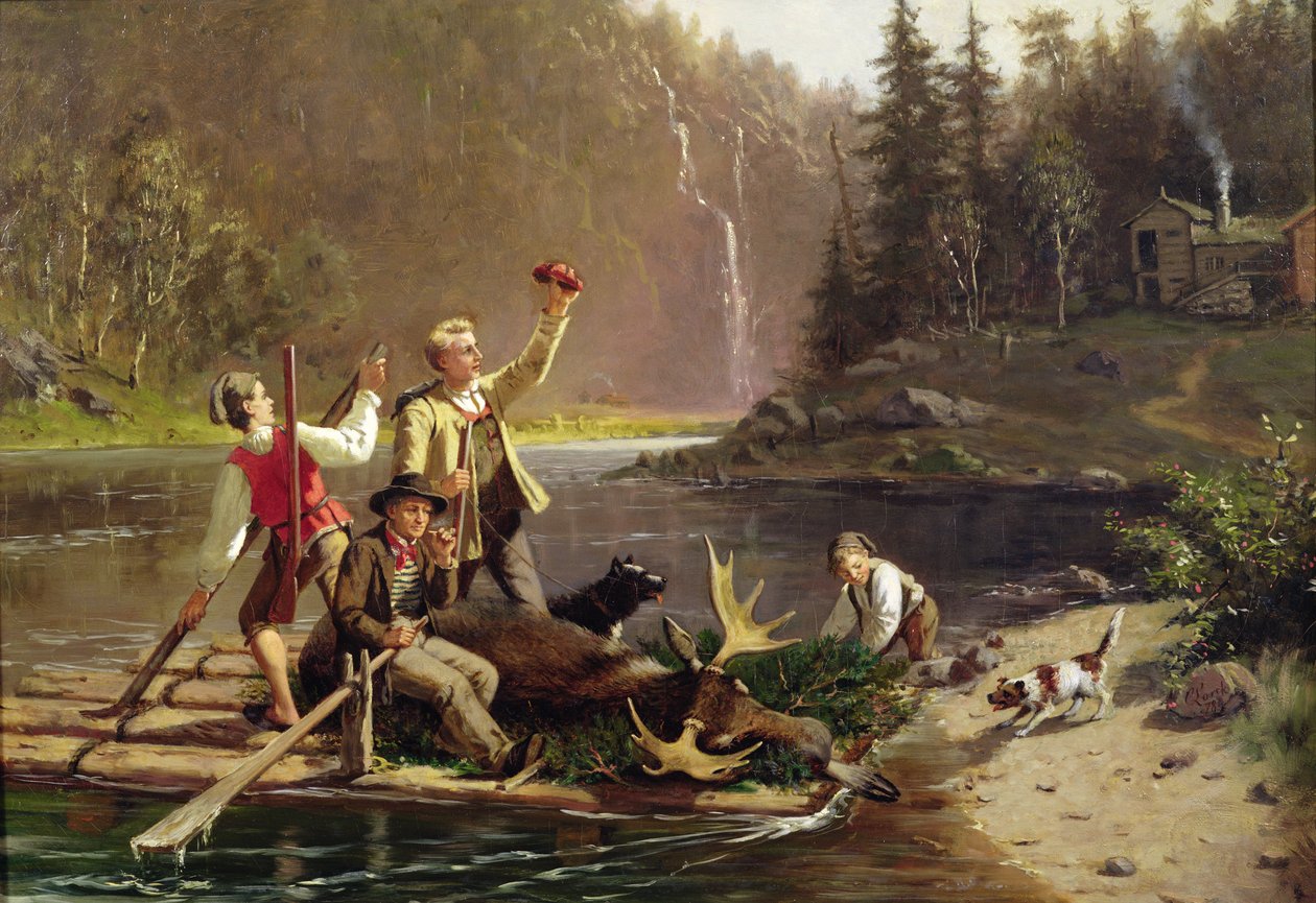Jägare i Österdalen av Carl Julius Lorck
