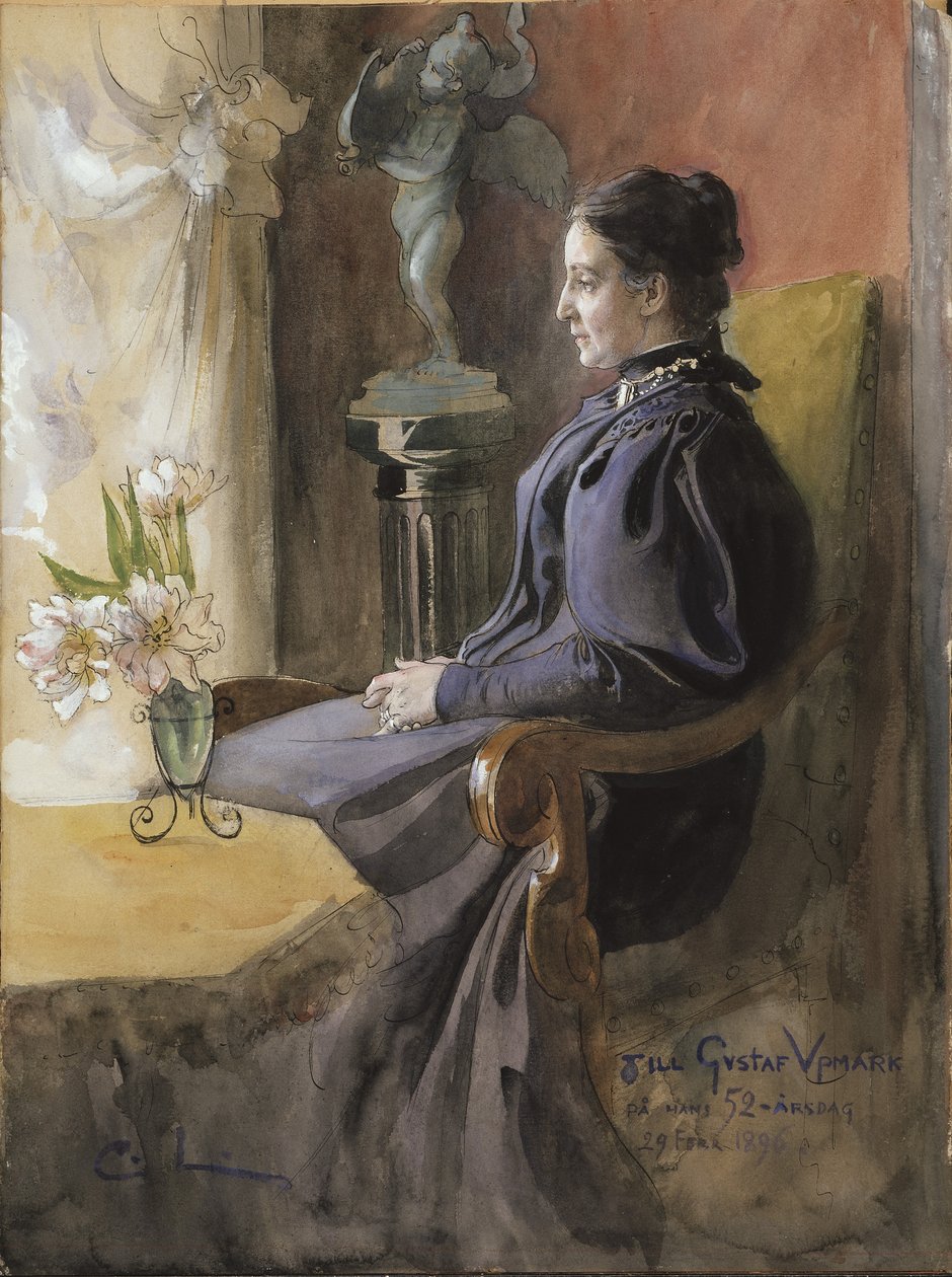 Eva Upmark, 1896 (wc på papper) av Carl Larsson