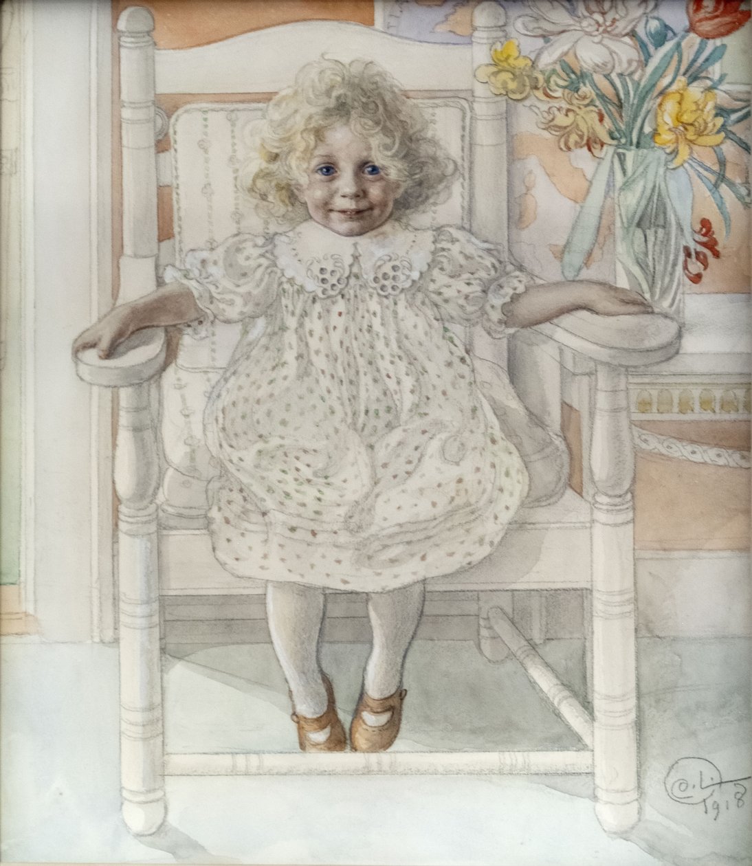 Porträtt av Inga-Maria Thiel av Carl Larsson