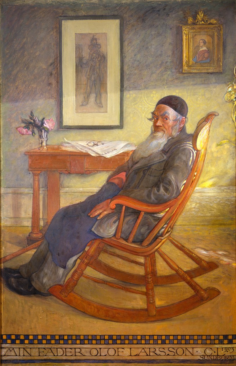 Porträtt av konstnärens far av Carl Larsson