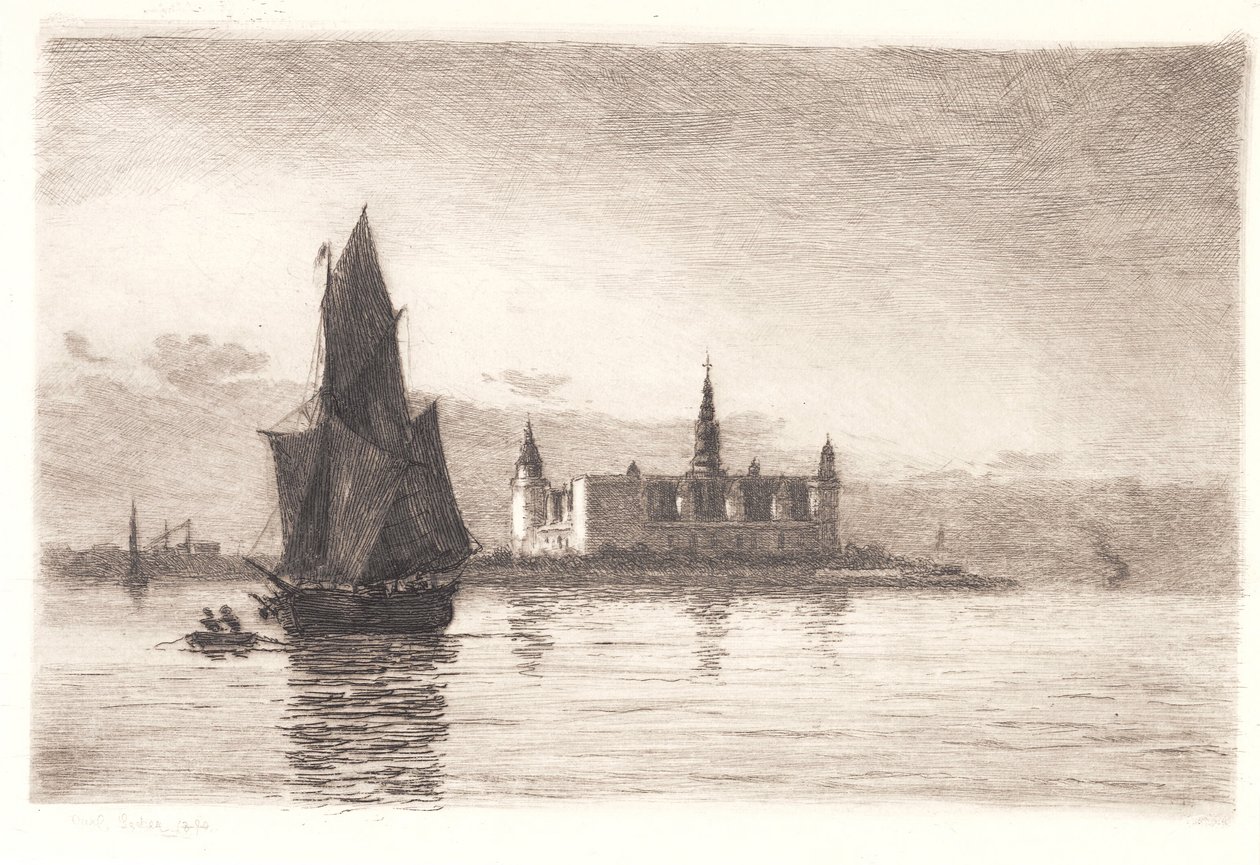 Kväll på Kronborg av Carl Locher