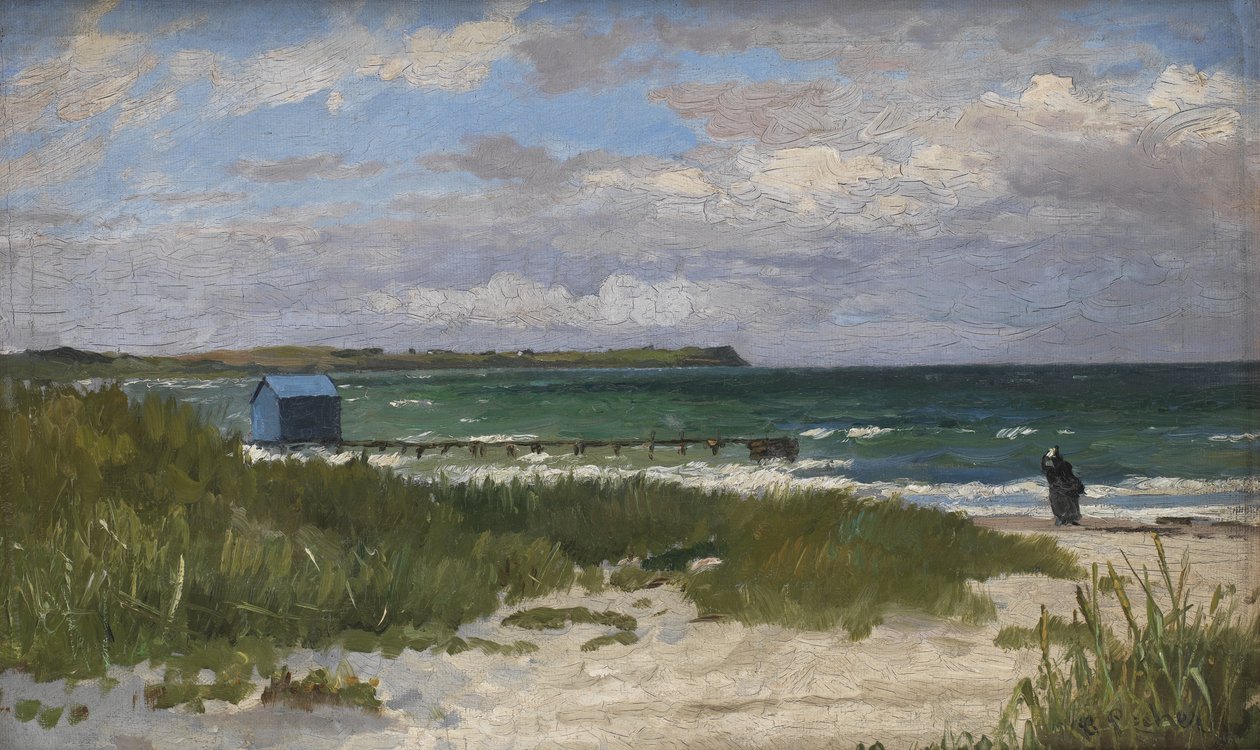 Kustlandskap. Hornbæk av Carl Locher