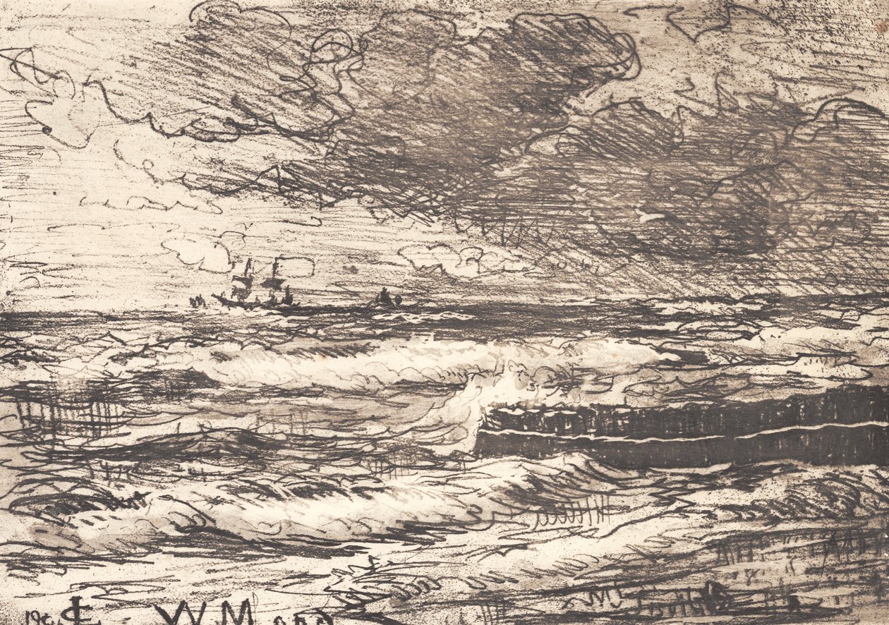 Storm vid Tisvilde av Carl Locher
