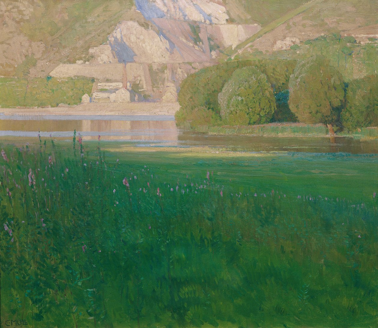 Skymning. stenbrott vid Donau av Carl Moll