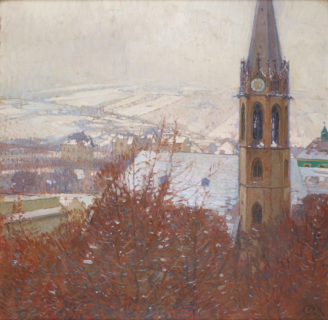 Heiligenstadt i snön av Carl Moll