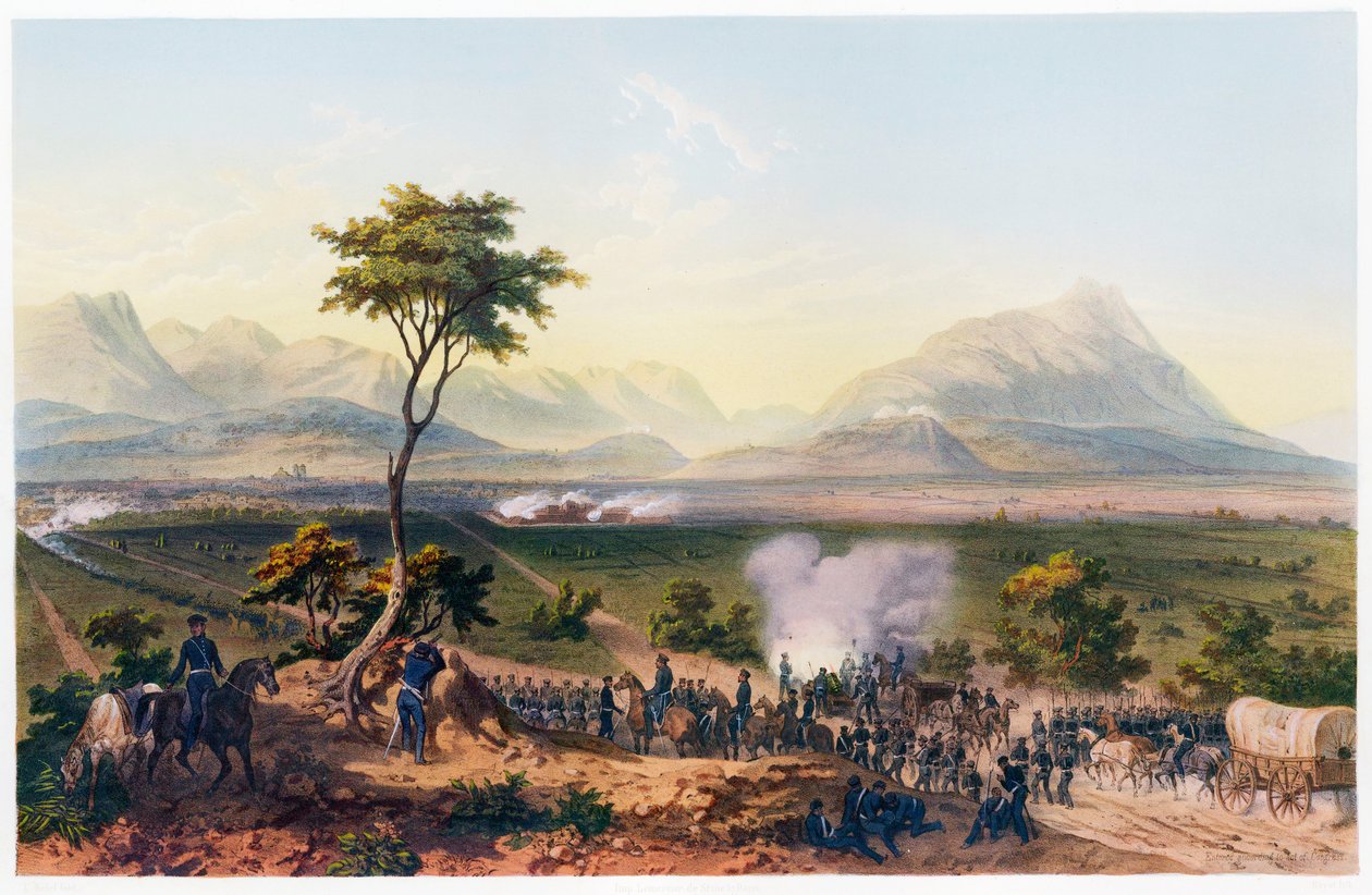 Capture of Monterey, pub. 1851. av Carl Nebel