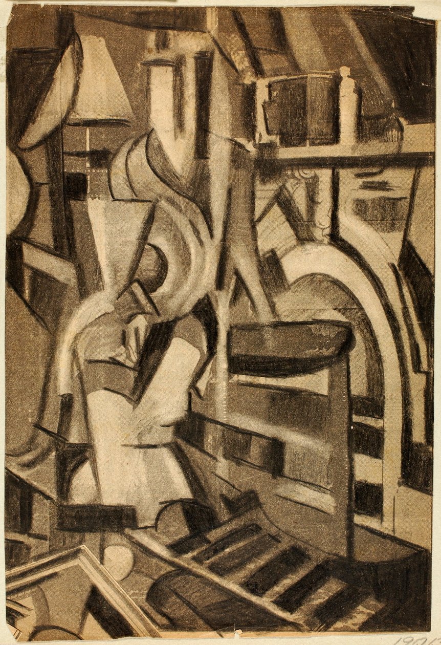 Abstrakt - Sittande figur av Carl Newman