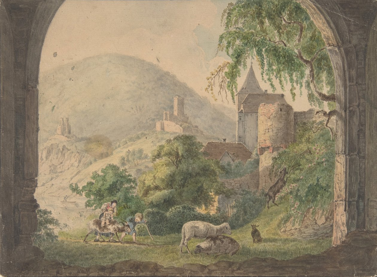De fyra slotten i Neckarsteinach, 1800-1818. av Carl Philipp Fohr