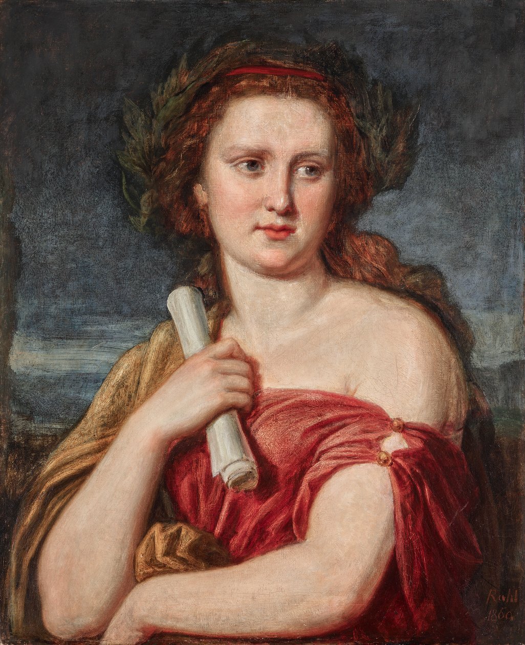 Porträtt av en ung dam (Anna von Lieben?) av Carl Rahl
