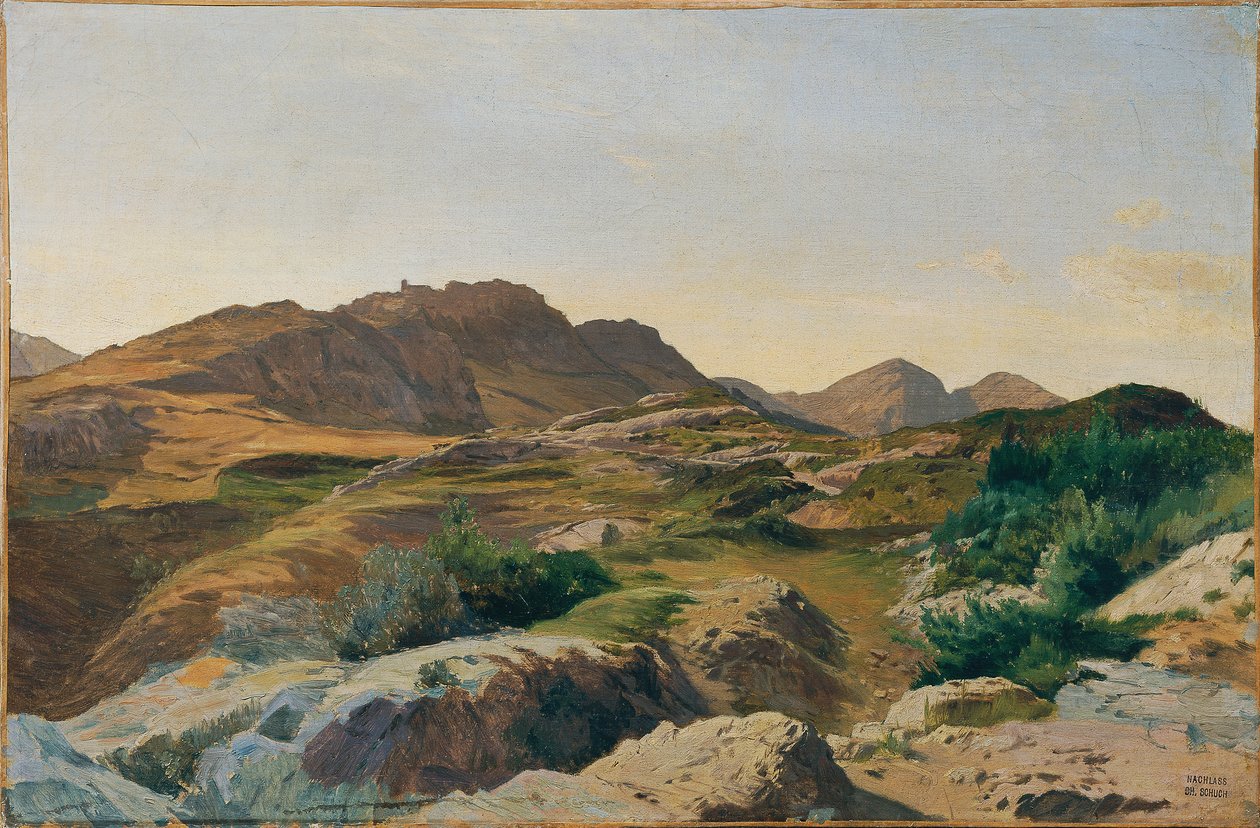 Landskap i Sabinbergen av Carl Schuch