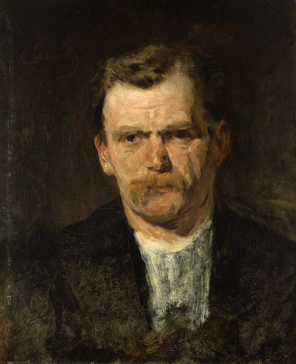 manligt porträtt av Carl Schuch
