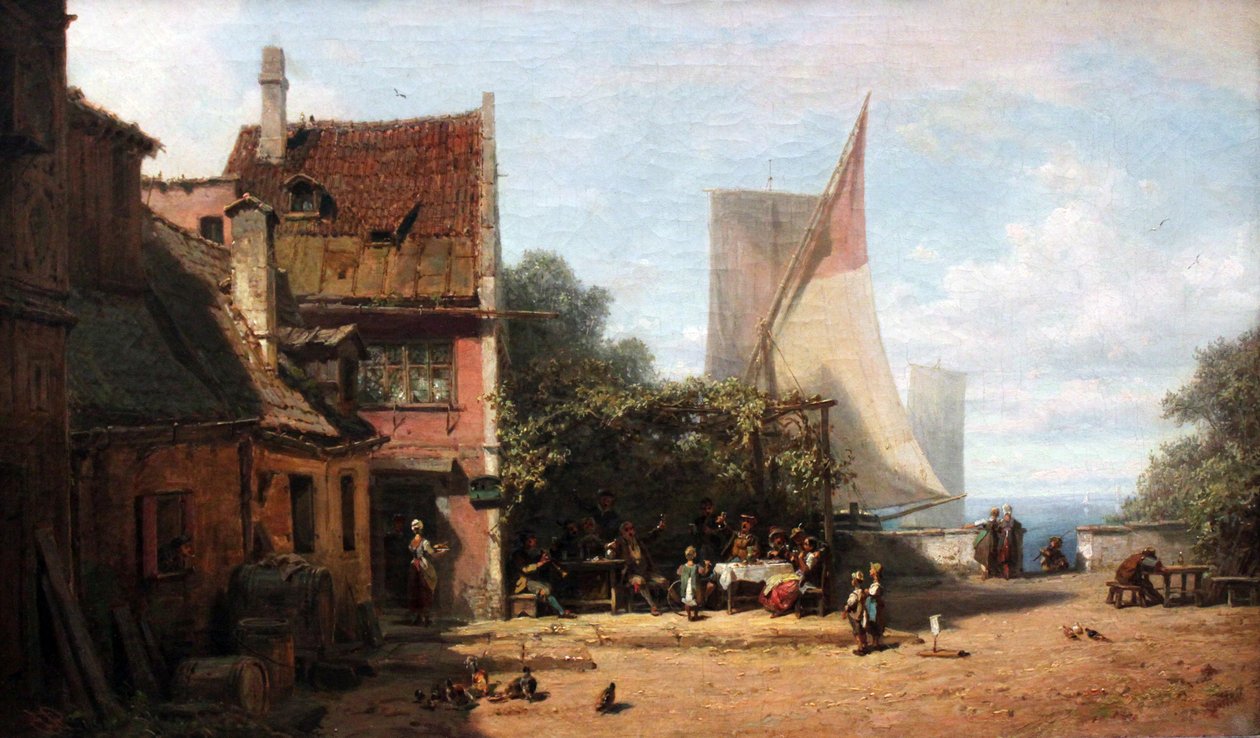 Alte Schänke am Starnberger See av Carl Spitzweg