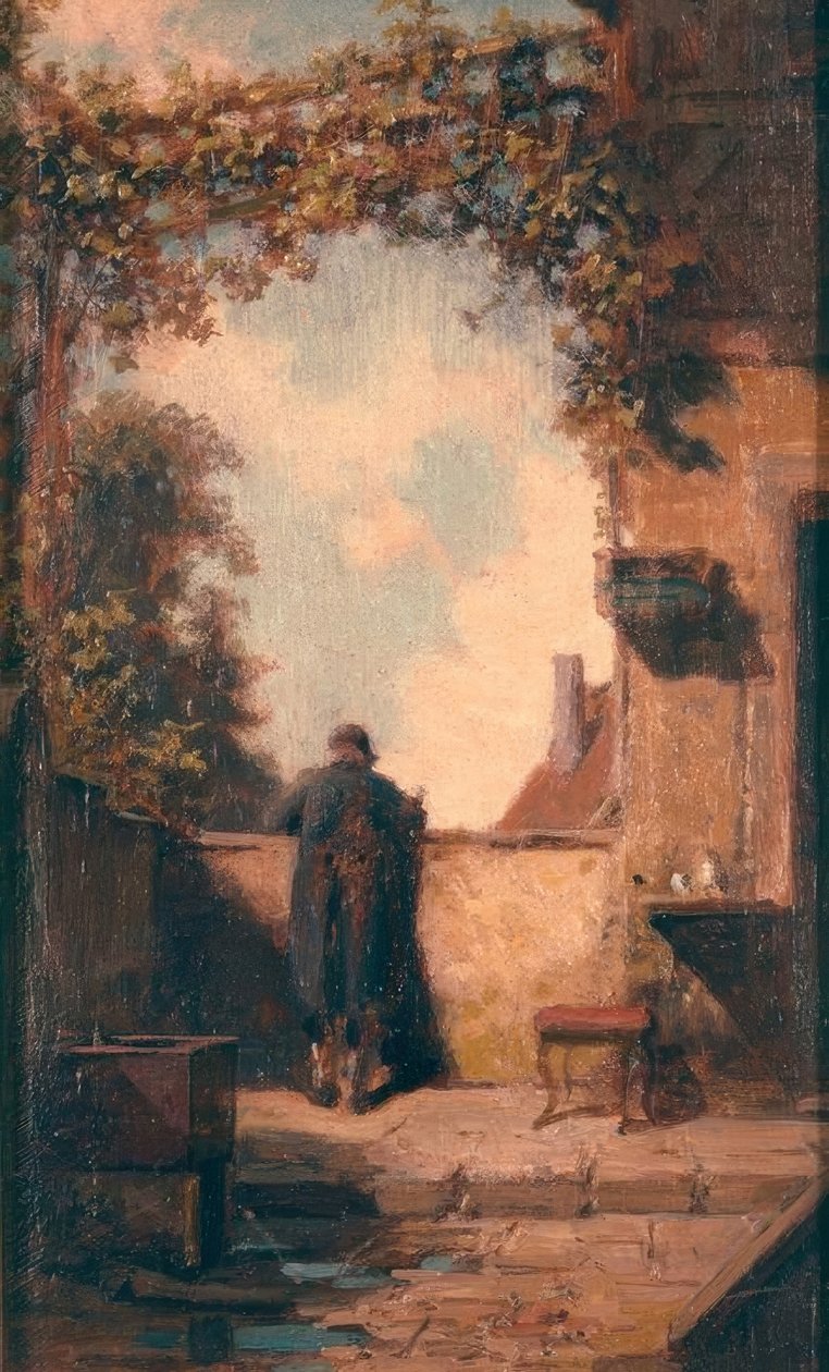 Gubben på terrassen av Carl Spitzweg