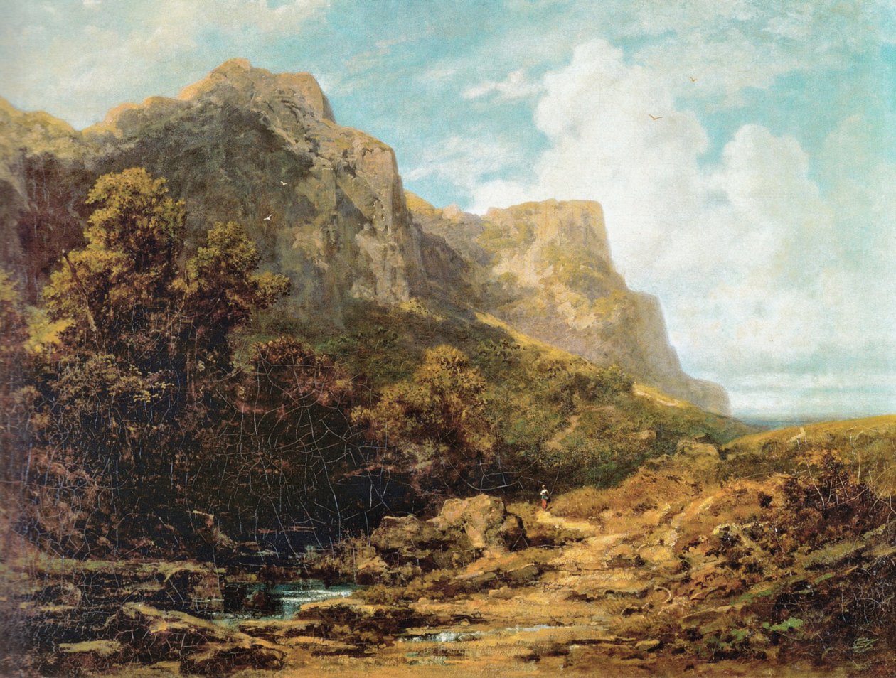 Bayerische Gebirgslandschaft av Carl Spitzweg