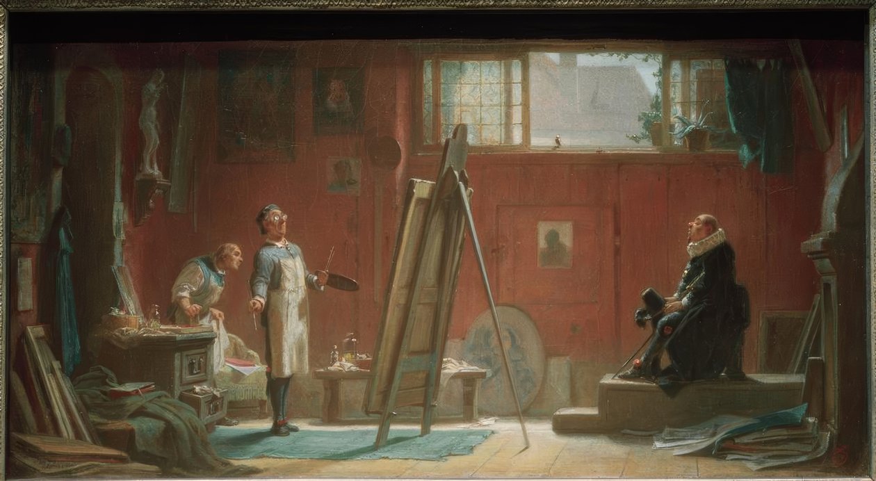 Porträttmålaren av Carl Spitzweg