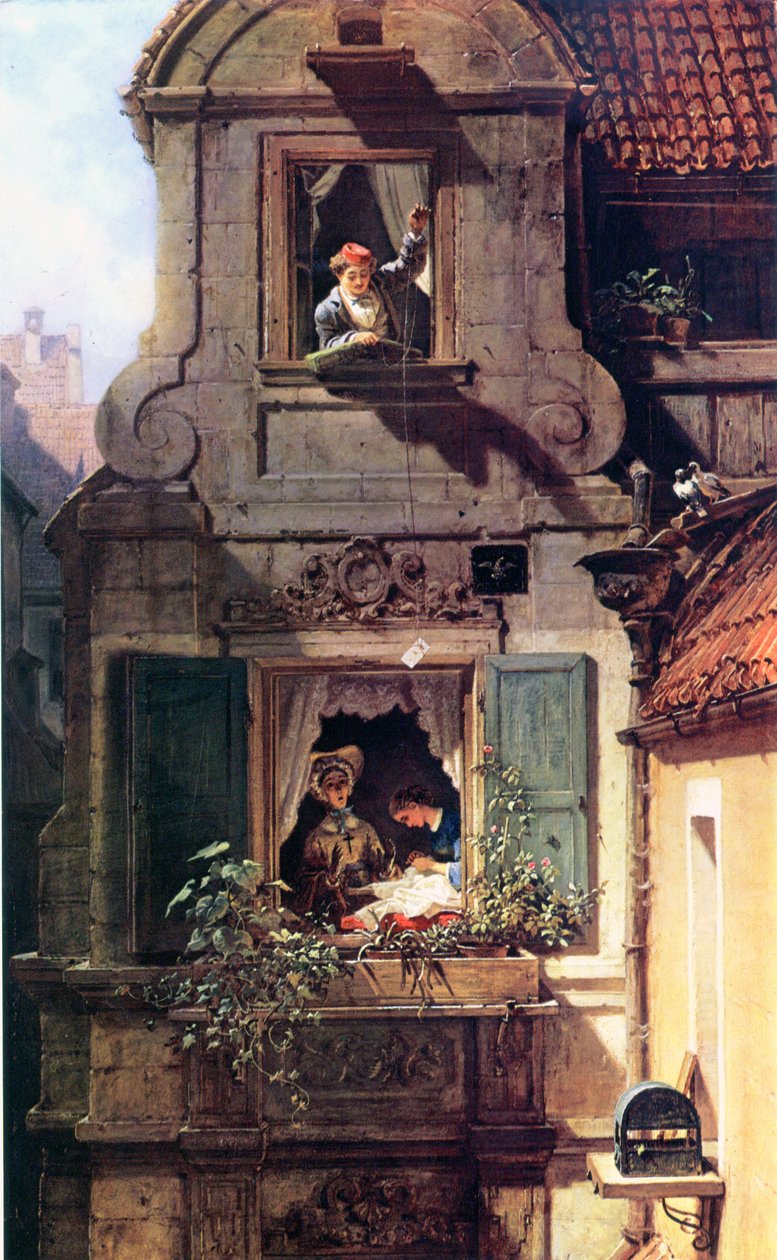 Der abgefangene Liebesbrief av Carl Spitzweg
